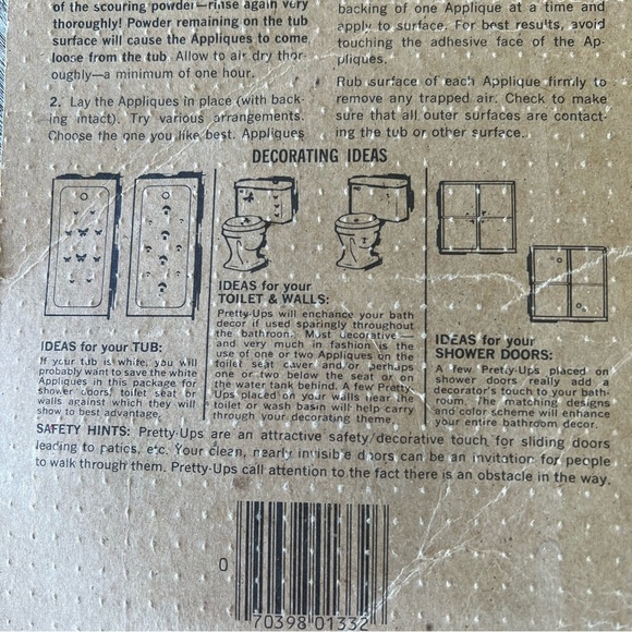 VTG Bathroom Appliqués Pretty Ups Posies Non-Skid Decoration 48 Count NOS Flower - Picture 5 of 5